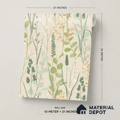 A76202 | 10 Meter x 21 Inches Florals Look Wallpaper - 57.37 Sq. Ft. | Minimum 15% wastage during installation