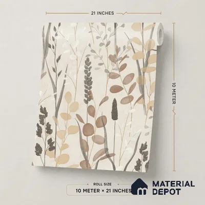 A76203 | 10 Meter x 21 Inches Florals Look Wallpaper - 57.37 Sq. Ft. | Minimum 15% wastage during installation