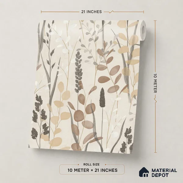 A76203 | 10 Meter x 21 Inches Florals Look Wallpaper - 57.37 Sq. Ft. | Minimum 15% wastage during installation