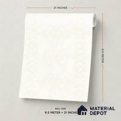 WP1331 | 9.5 Meter x 21 Inches Patterned Look Wallpaper - 55 Sq. Ft.  | Minimum 15% wastage during installation