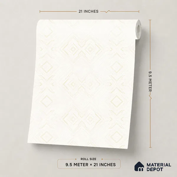 WP1331 | 9.5 Meter x 21 Inches Patterned Look Wallpaper - 55 Sq. Ft. | Minimum 15% wastage during installation
