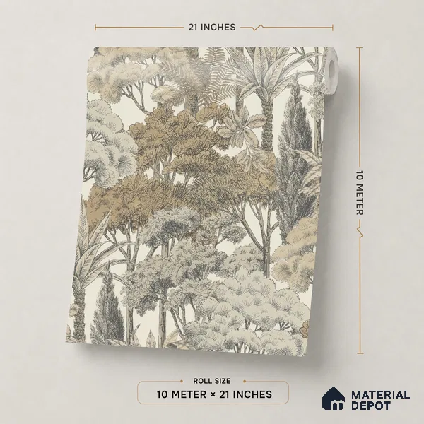 A76301 | 10 Meter x 21 Inches Nature Look Wallpaper - 57.37 Sq. Ft. | Minimum 15% wastage during installation