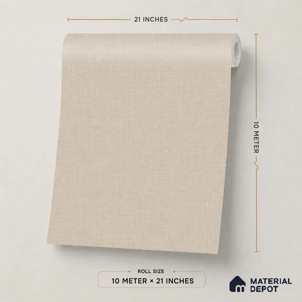 A71004 | 10 Meter x 21 Inches Fabric Look Wallpaper - 57.37 Sq. Ft. | Minimum 10% wastage during installation
