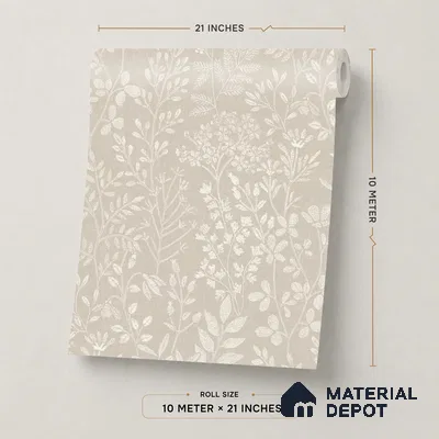 205002 | 10 Meter x 21 Inches Florals Look Wallpaper - 57.37 Sq. Ft. | Minimum 15% wastage during installation