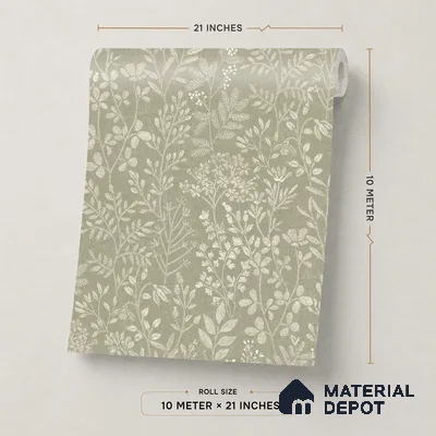 205003 | 10 Meter x 21 Inches Florals Look Wallpaper - 57.37 Sq. Ft. | Minimum 15% wastage during installation
