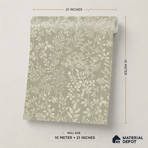 205003 | 10 Meter x 21 Inches Florals Look Wallpaper - 57.37 Sq. Ft. | Minimum 15% wastage during installation