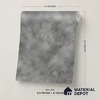 WP1327 | Grey Cloudy Wash Textured Wallpaper - 9.5 Meter x 21 Inches, 55 Sq. Ft. (Min. 15% Wastage)