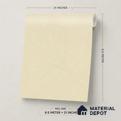 WP1350 | Cream Hatch Facets Textured Wallpaper - 9.5 Meter x 21 Inches, 55 Sq. Ft. (Min. 15% Wastage)
