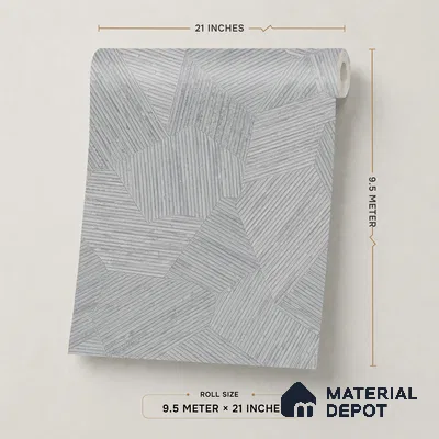 WP1351 | Grey Hatch Facets Textured Wallpaper - 9.5 Meter x 21 Inches, 55 Sq. Ft. (Min. 15% Wastage)