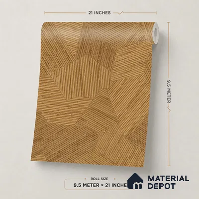 WP1352 | Brown Hatch Facets Textured Wallpaper - 9.5 Meter x 21 Inches, 55 Sq. Ft. (Min. 15% Wastage)