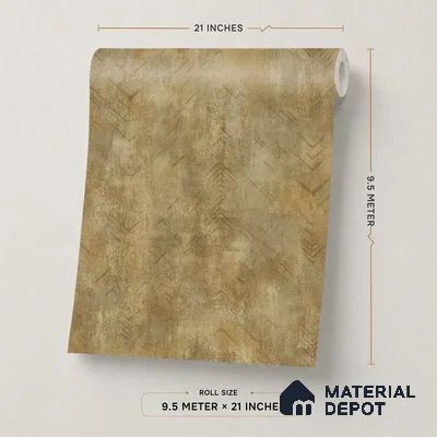 WP1324 | Brown Mottled Herringbone Textured Wallpaper - 9.5 Meter x 21 Inches, 55 Sq. Ft. (Min. 15% Wastage)