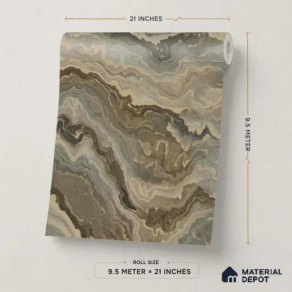 WP1310 | 9.5 Meter x 21 Inches Patterned Look Wallpaper - 55 Sq. Ft. | Minimum 15% wastage during installation