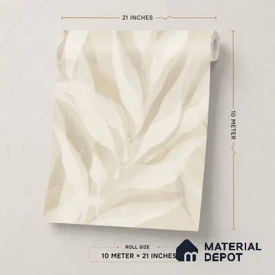 A76101 | 10 Meter x 21 Inches Florals Look Wallpaper - 57.37 Sq. Ft. | Minimum 15% wastage during installation