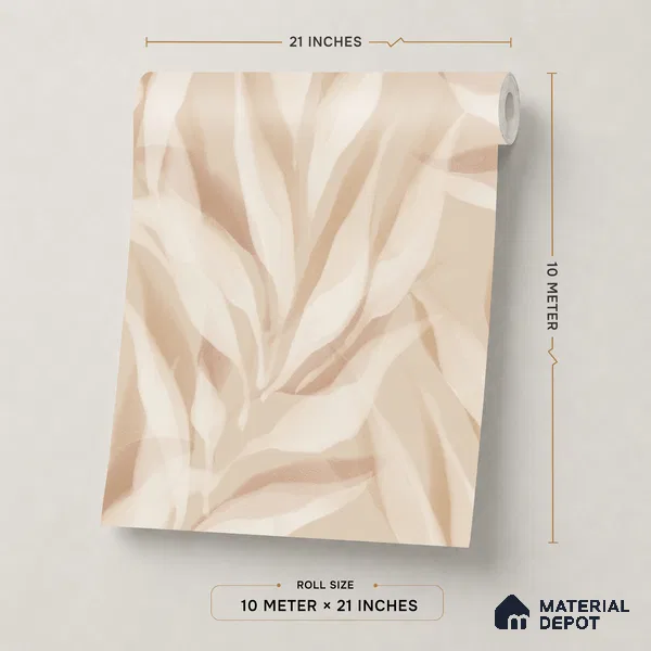 A76103 | 10 Meter x 21 Inches Florals Look Wallpaper - 57.37 Sq. Ft. | Minimum 15% wastage during installation
