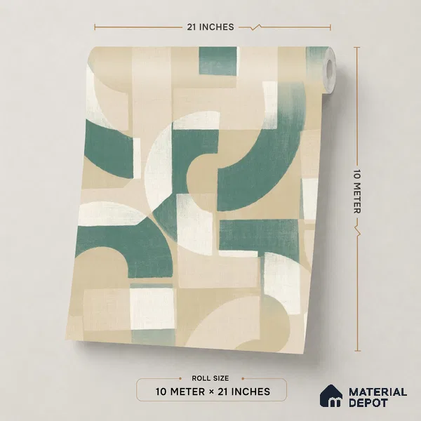 A76001 | 10 Meter x 21 Inches Abstract Look Wallpaper - 57.37 Sq. Ft. | Minimum 15% wastage during installation