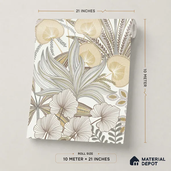 A69002 | 10 Meter x 21 Inches Florals Look Wallpaper - 57.37 Sq. Ft. | Minimum 15% wastage during installation