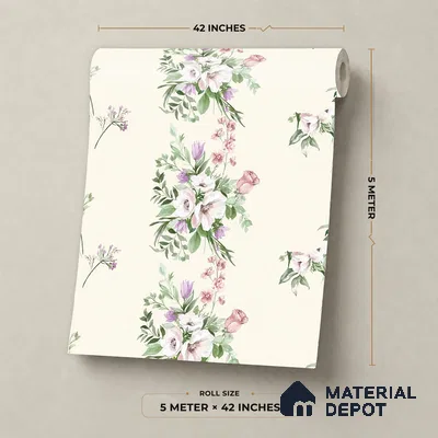 81403-2 | 5 Meter x 42 Inch  Florals Look Wallpaper - 57 Sq. Ft.