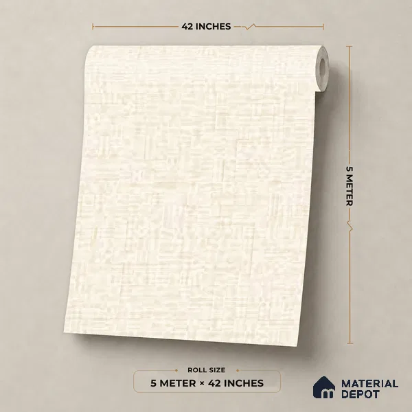 81401-2 | 5 Meter x 42 Inch  Fabric Look Wallpaper - 57 Sq. Ft.