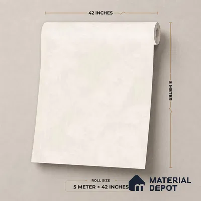 81414-2 | Cream Brushed Texture Patterned Wallpaper - 5 Meter x 42 Inch, 57 Sq. Ft.