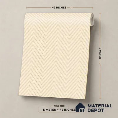 81404-2 | Warm Beige Herringbone Weave Patterned Wallpaper - 5 Meter x 42 Inch, 57 Sq. Ft.