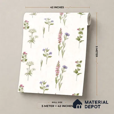 81399-1 | 5 Meter x 42 Inch  Florals Look Wallpaper - 57 Sq. Ft.
