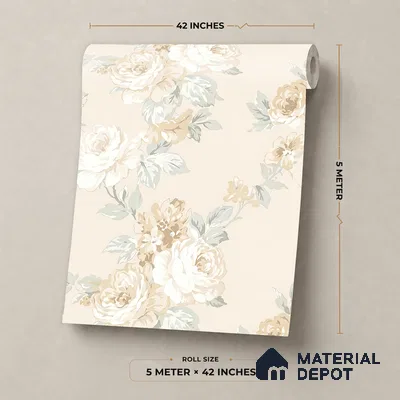 81398-1 | 5 Meter x 42 Inch  Florals Look Wallpaper - 57 Sq. Ft.