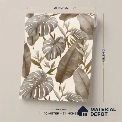 M15-3 | 10 Meter x 21 Inches Florals Look Wallpaper - 57.37 Sq. Ft. | Minimum 15% wastage during installation