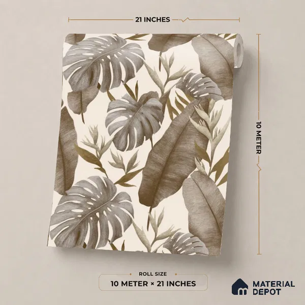 M15-3 | 10 Meter x 21 Inches Florals Look Wallpaper - 57.37 Sq. Ft. | Minimum 15% wastage during installation