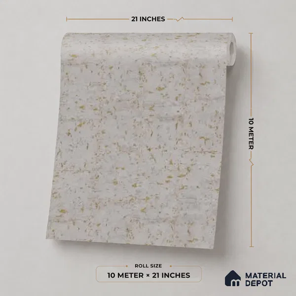 M10-4 | Grey Cork Fleck Textured Wallpaper - 10 Meter x 21 Inches, 57.37 Sq. Ft. (Min. 15% Wastage)