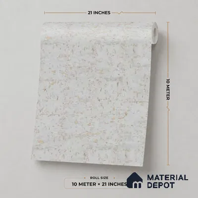 M10-6 | Grey Cork Fleck Textured Wallpaper - 10 Meter x 21 Inches, 57.37 Sq. Ft. (Min. 15% Wastage)