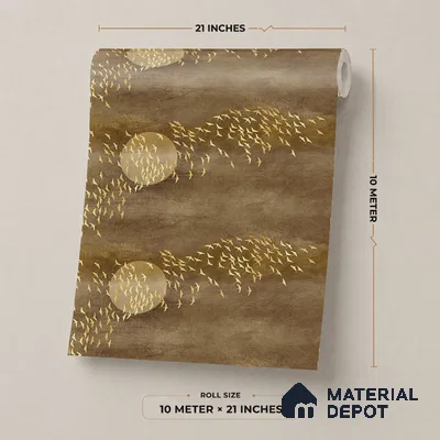 MM01 | 10 Meter x 21 Inches Patterned Look Wallpaper - 57.37 Sq. Ft. | Minimum 15% wastage during installation