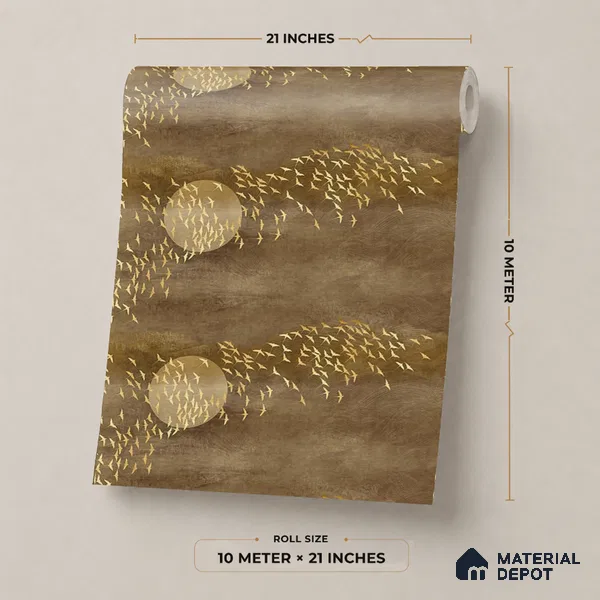 MM01 | 10 Meter x 21 Inches Patterned Look Wallpaper - 57.37 Sq. Ft. | Minimum 15% wastage during installation