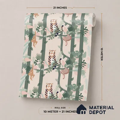MM03 | 10 Meter x 21 Inches Animal Print Look Wallpaper - 57.37 Sq. Ft. | Minimum 15% wastage during installation