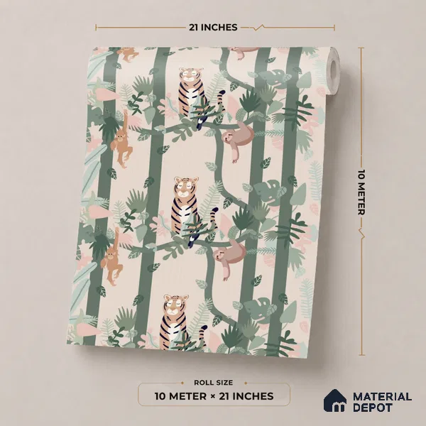 MM03 | 10 Meter x 21 Inches Animal Print Look Wallpaper - 57.37 Sq. Ft. | Minimum 15% wastage during installation