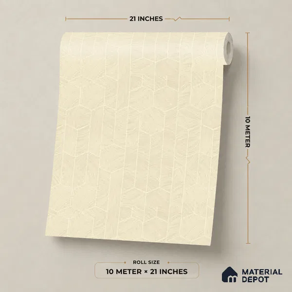 M4-3 | 10 Meter x 21 Inches Patterned Look Wallpaper - 57.37 Sq. Ft. | Minimum 15% wastage during installation