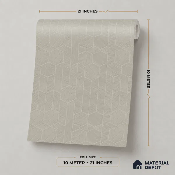 M4-4 | 10 Meter x 21 Inches Patterned Look Wallpaper - 57.37 Sq. Ft. | Minimum 15% wastage during installation