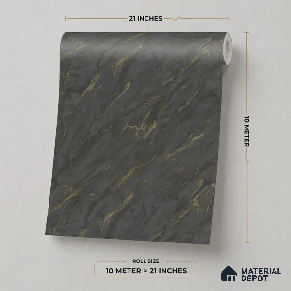 M11-4 | 10 Meter x 21 Inches Marble Look Wallpaper - 57.37 Sq. Ft. | Minimum 10% wastage during installation