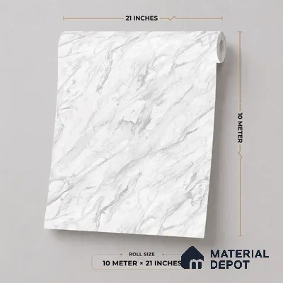 M11-5 | 10 Meter x 21 Inches Marble Look Wallpaper - 57.37 Sq. Ft. | Minimum 10% wastage during installation