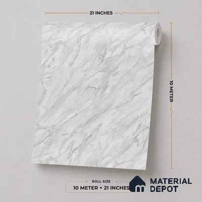 M11-6 | 10 Meter x 21 Inches Marble Look Wallpaper - 57.37 Sq. Ft. | Minimum 10% wastage during installation