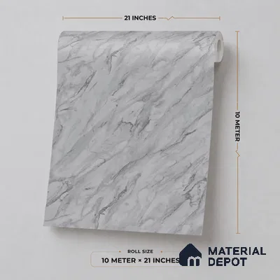 M11-7 | 10 Meter x 21 Inches Marble Look Wallpaper - 57.37 Sq. Ft. | Minimum 10% wastage during installation