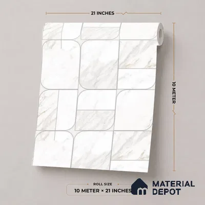 M21-2 | 10 Meter x 21 Inches Patterned Look Wallpaper - 57.37 Sq. Ft. | Minimum 15% wastage during installation