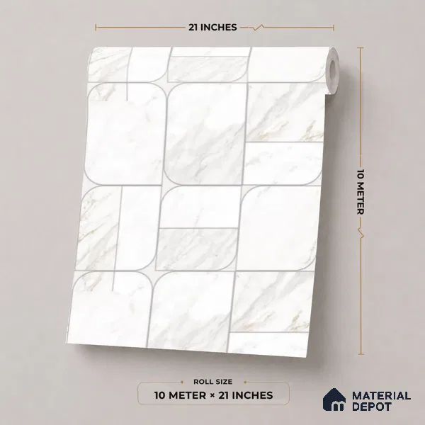 M21-2 | 10 Meter x 21 Inches Patterned Look Wallpaper - 57.37 Sq. Ft. | Minimum 15% wastage during installation