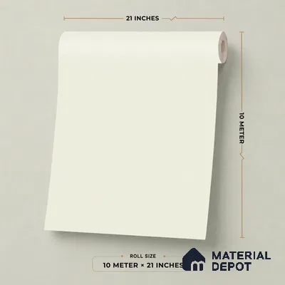SO27001 | Cream Smooth Wash Textured Wallpaper - 10 Meter x 21 Inches, 57.41 Sq. Ft.