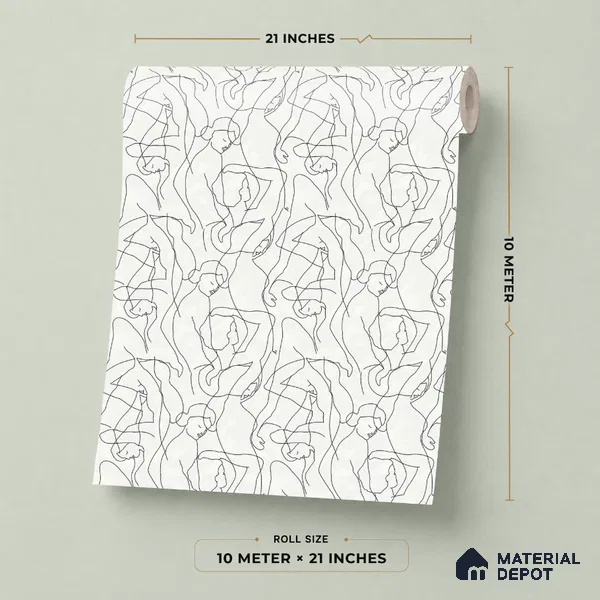 SO27045 | 10 Meter x 21 Inches Abstract Look Wallpaper - 57.41 Sq. Ft.