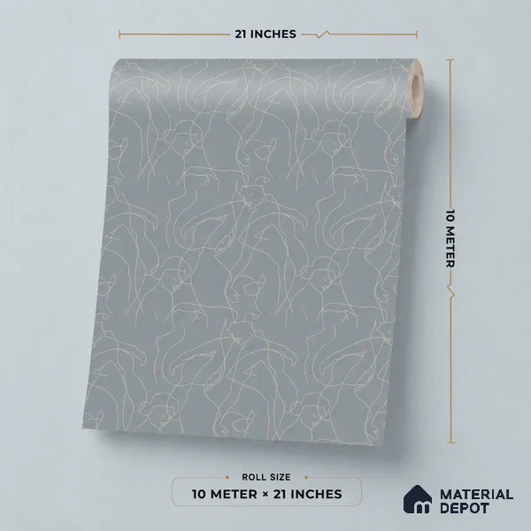 SO27046 | 10 Meter x 21 Inches Abstract Look Wallpaper - 57.41 Sq. Ft.