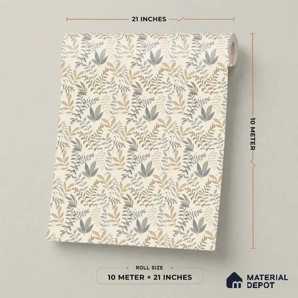 SO27063 | 10 Meter x 21 Inches Florals Look Wallpaper - 57.41 Sq. Ft.