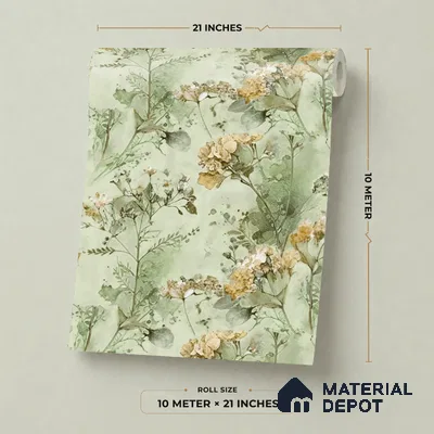 01-555-01 | 10 Meter x 21 Inches Florals Look Wallpaper - 57.41 Sq. Ft.