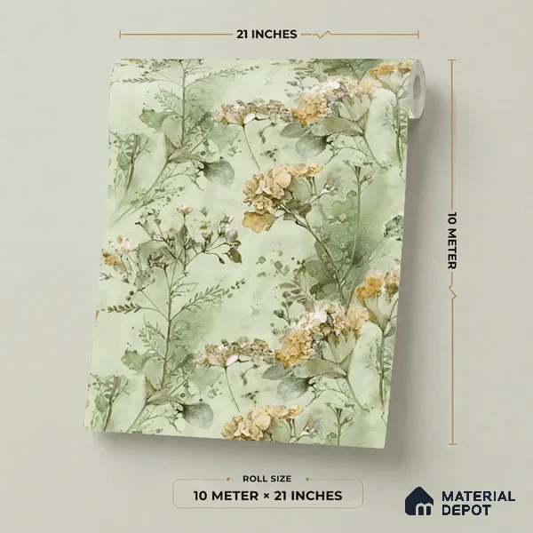 01-555-01 | 10 Meter x 21 Inches Florals Look Wallpaper - 57.41 Sq. Ft.
