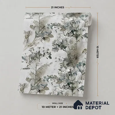 02-555-02 | 10 Meter x 21 Inches Florals Look Wallpaper - 57.41 Sq. Ft.