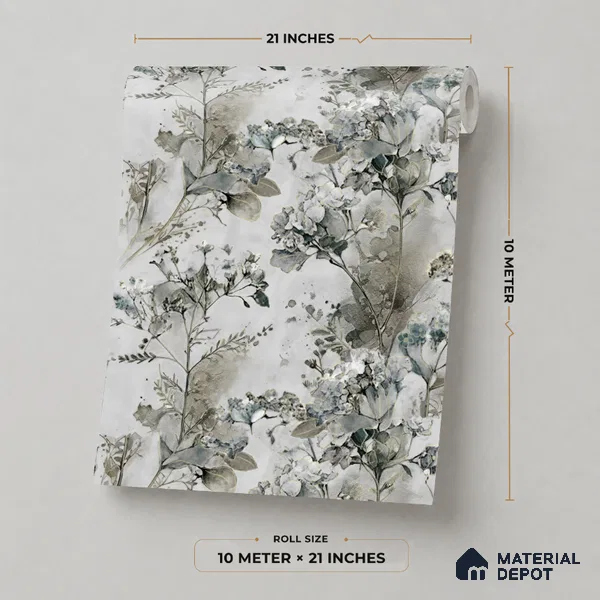 02-555-02 | 10 Meter x 21 Inches Florals Look Wallpaper - 57.41 Sq. Ft.